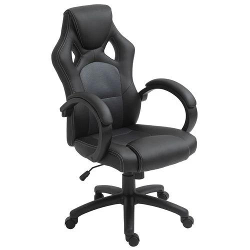 Vinsetto Executive Racing Swivel Gaming Office Chair PU Leather Computer Desk Chair Grey - Office Chair