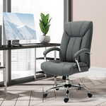 High Back Home Office Chair Computer Desk Chair w/ Arm, Swivel Wheels, Grey - Office Chair from Vinsetto
