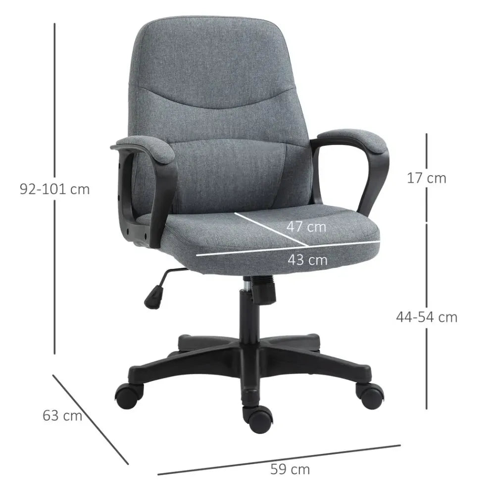Massage Office Chair with 2-Point Vibration Height Adjustable Swivel Chair - Office Chair from Vinsetto