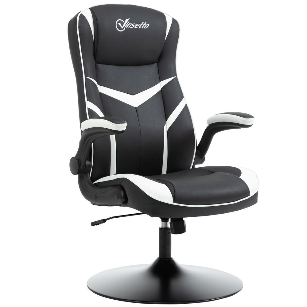 Racing Office Chair PVC Leather Computer Gaming Height Adjustable - Office Chair from Vinsetto