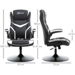 Racing Office Chair PVC Leather Computer Gaming Height Adjustable - Office Chair from Vinsetto