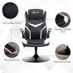 Racing Office Chair PVC Leather Computer Gaming Height Adjustable - Office Chair from Vinsetto