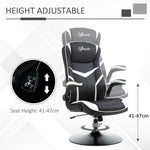 Racing Office Chair PVC Leather Computer Gaming Height Adjustable - Office Chair from Vinsetto