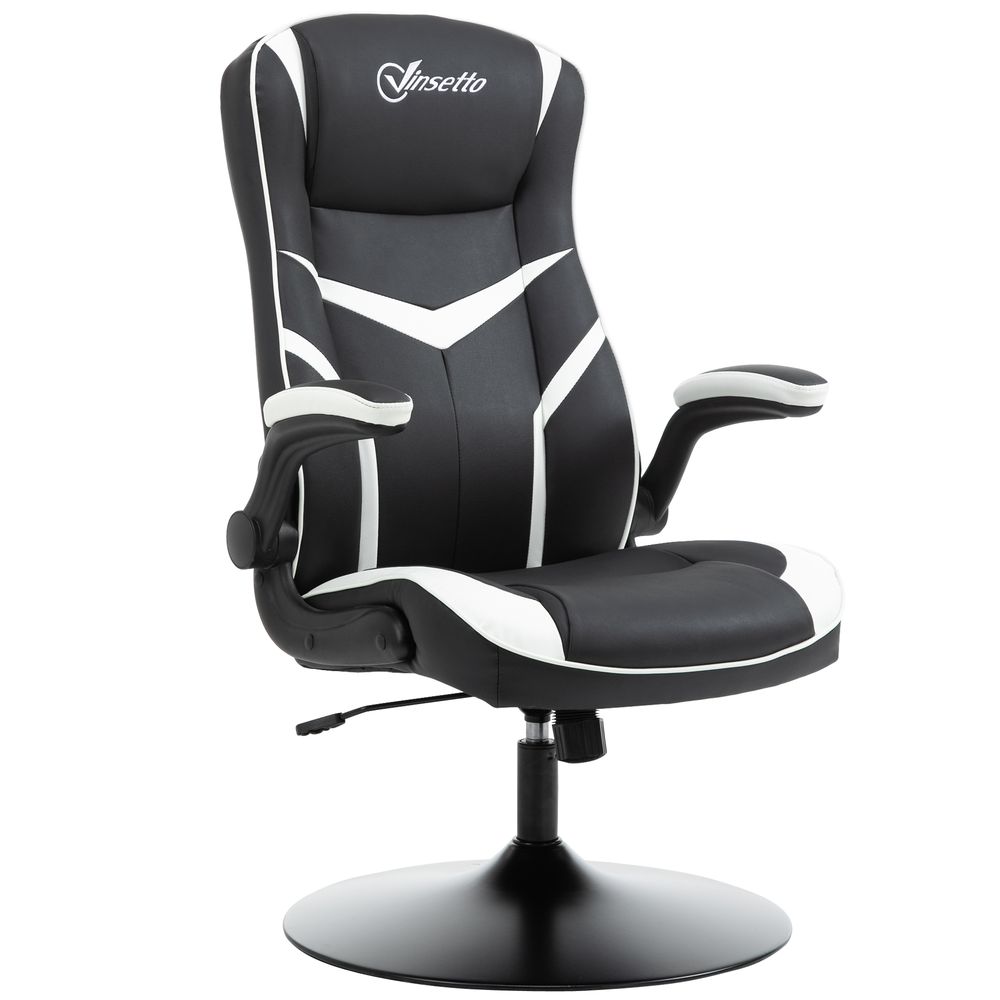 Racing Office Chair PVC Leather Computer Gaming Height Adjustable - Office Chair from Vinsetto