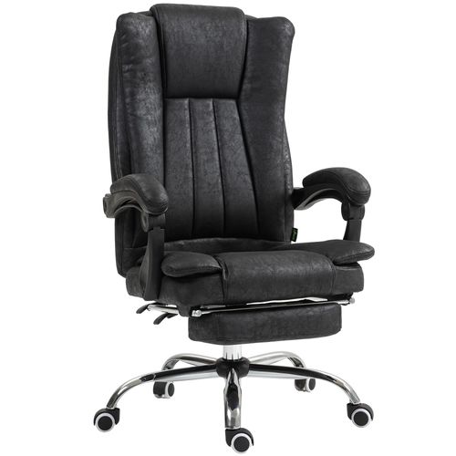 Vinsetto Executive Office Chair Computer Desk Chair for Home w/ Footrest, Black - Office Chair from Vinsetto