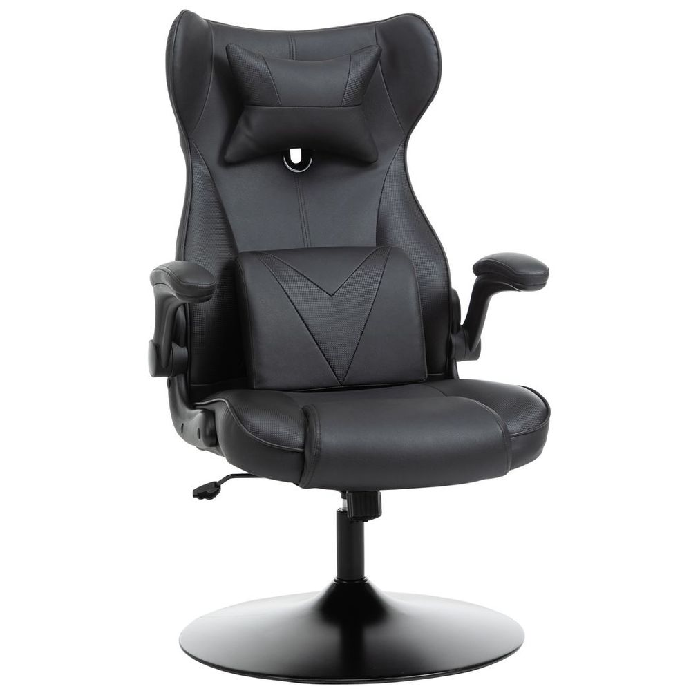 Vinsetto Gaming Chair Home Office Chair w/ Swivel Pedestal Base Lumbar Support - Office Chair from Vinsetto