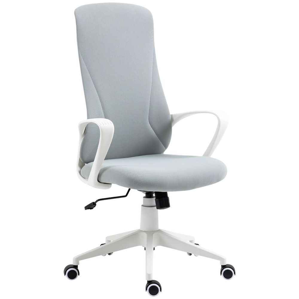 Vinsetto High-Back Home Office Chair Height Adjustable Elastic Desk Chair Grey - Office Chair from Vinsetto