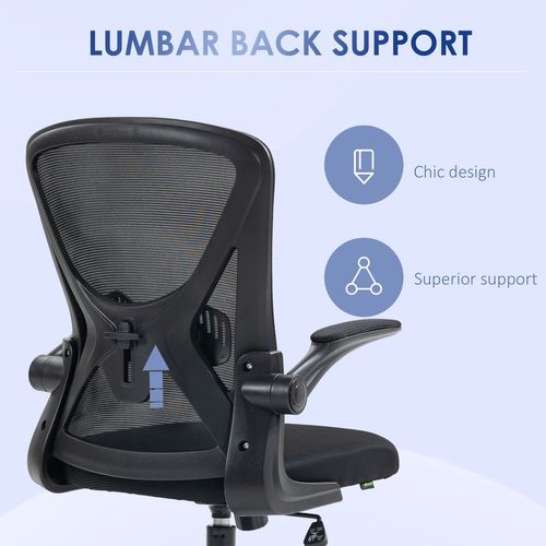 Vinsetto Mesh Office Chair Computer Chair with Lumbar Support, Swivel Wheels - Office Chair from Vinsetto