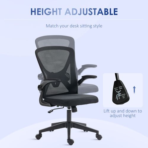 Vinsetto Mesh Office Chair Computer Chair with Lumbar Support, Swivel Wheels - Office Chair from Vinsetto