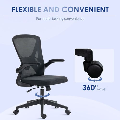 Vinsetto Mesh Office Chair Computer Chair with Lumbar Support, Swivel Wheels - Office Chair from Vinsetto