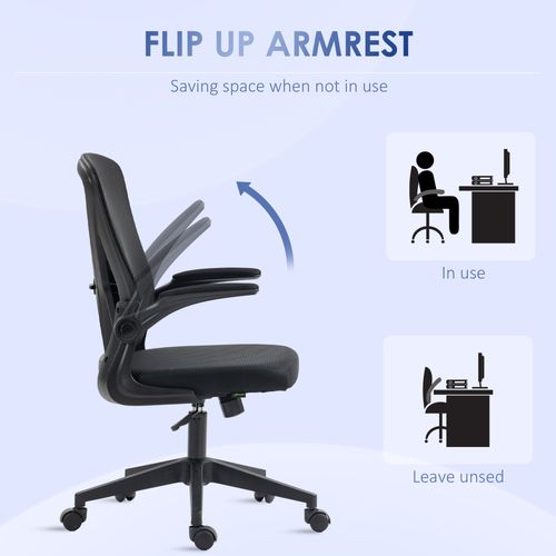 Vinsetto Mesh Office Chair Computer Chair with Lumbar Support, Swivel Wheels - Office Chair from Vinsetto