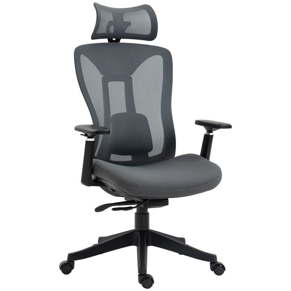 Vinsetto Mesh Office Chair for Home with Lumbar Support, Sliding Seat, 3D Arm - Office Chair from Vinsetto