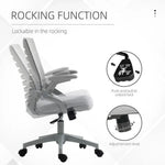 Vinsetto Vinsetto Mesh Office Chair Home Swivel Task Chair w/ Lumbar Support, Arm, Grey - Office Chair