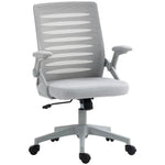 Vinsetto Vinsetto Mesh Office Chair Home Swivel Task Chair w/ Lumbar Support, Arm, Grey - Office Chair