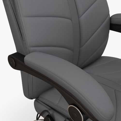 Vinsetto PU Leather Vibration Massage Office Chair with Heat, Footrest, Grey - Office Chair from Vinsetto