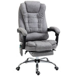 Vintage High Back Heated Massage Office Chair w/ 6 Vibration Points, Grey - Office Chair from Vinsetto