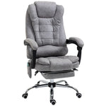 Vintage High Back Heated Massage Office Chair w/ 6 Vibration Points, Grey - Office Chair from Vinsetto