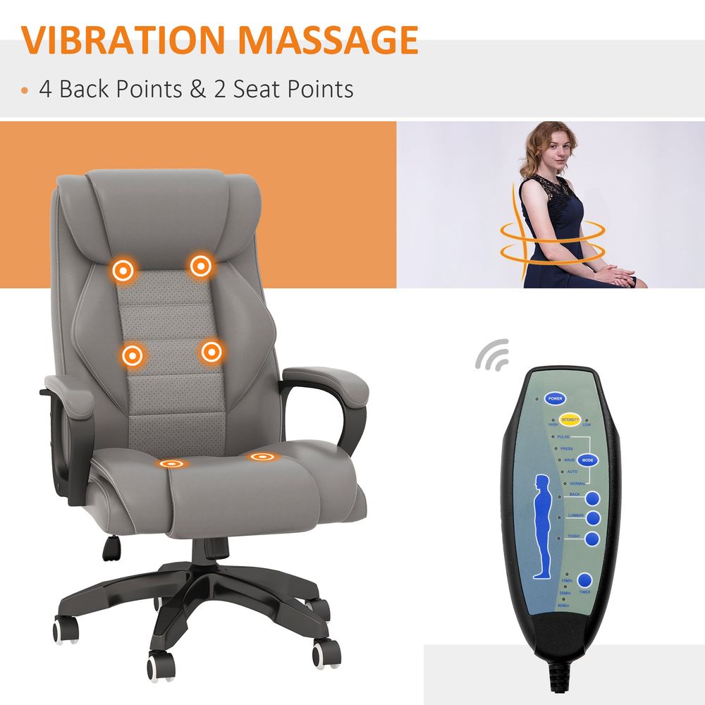 Vinsetto High Back 6 Points Vibration Massage Executive Office Chair - Office Chair from Vinsetto