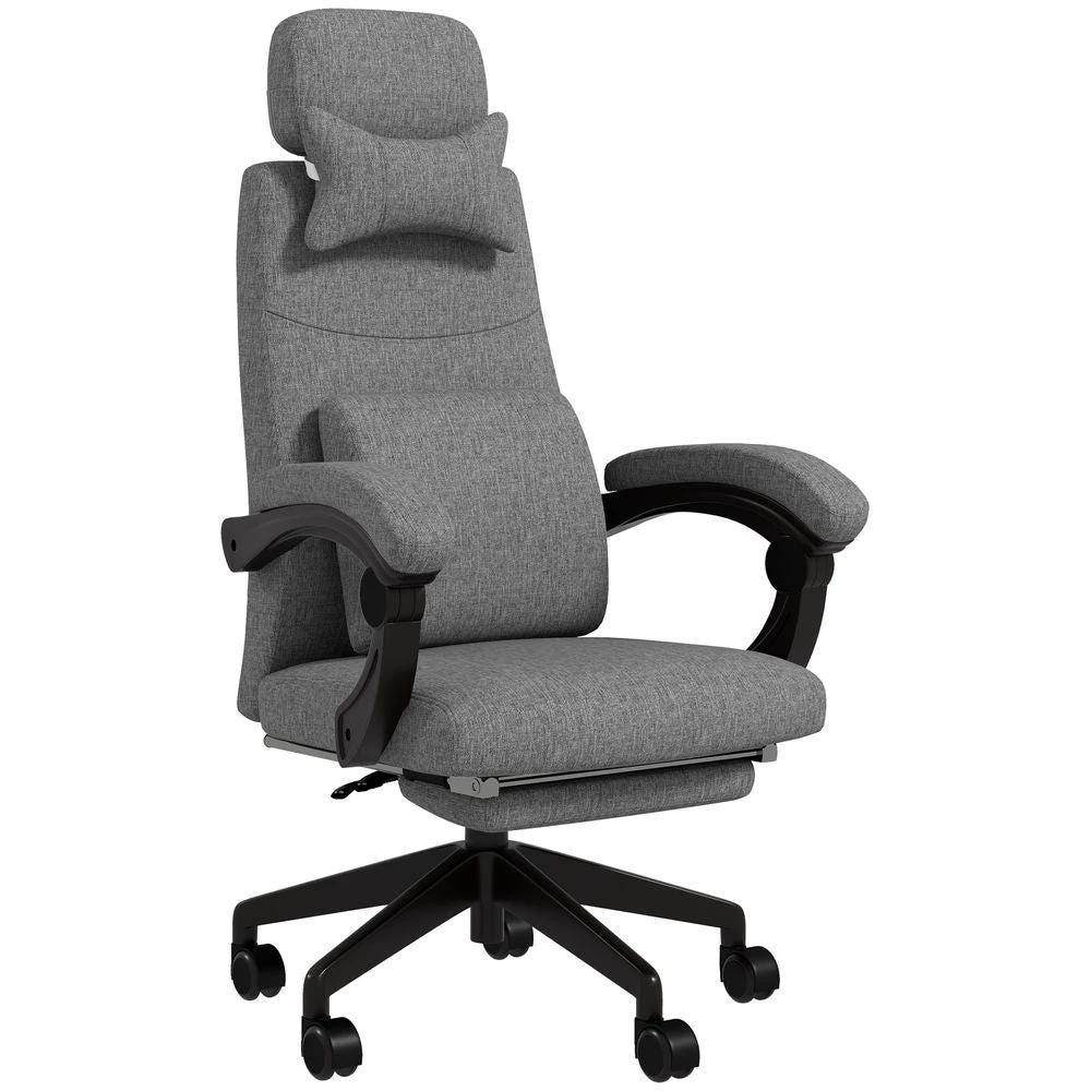 Vinsetto Vinsetto Home Office Chair Reclining Computer Chair w/ Lumbar Support Dark Grey - Office Chair