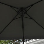 Outsunny 2.5m Square Cantilever Garden Parasol Umbrella with Cross Base, Grey by Outsunny