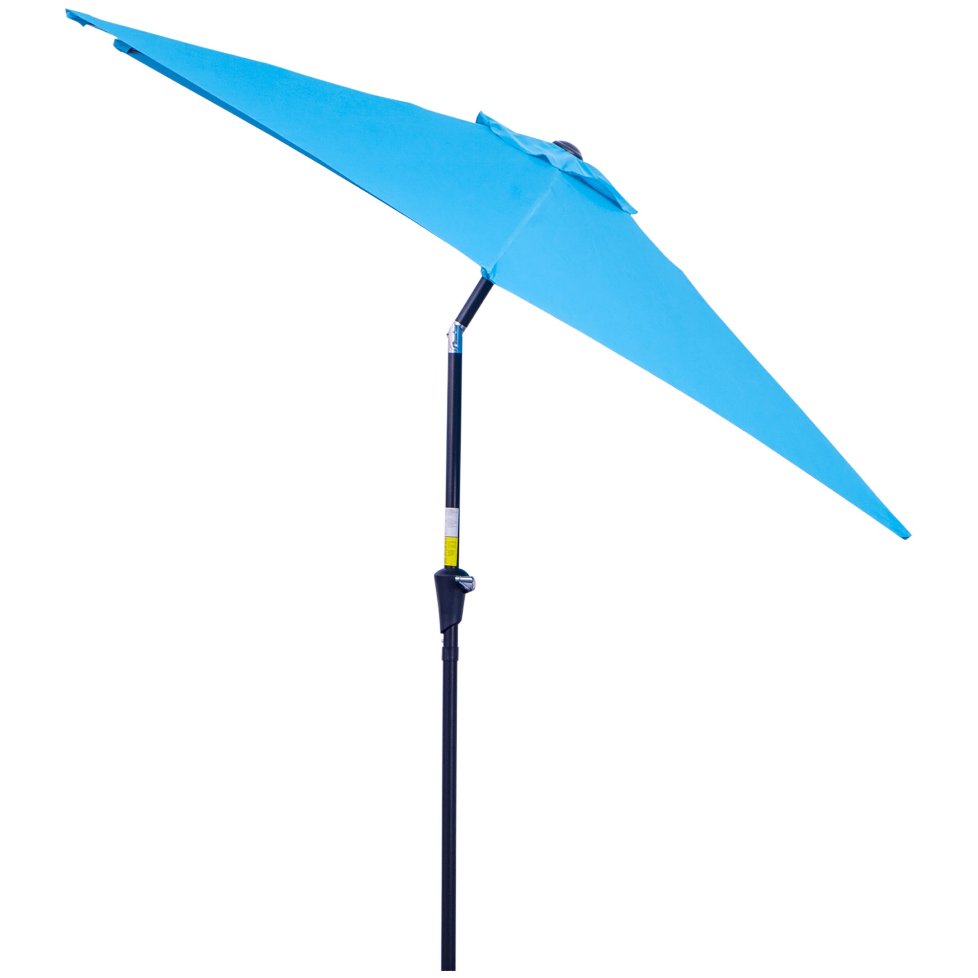 Patio Umbrella Parasol Sun Shade Garden Aluminium Blue 2.7M Outsunny - Home Symphony