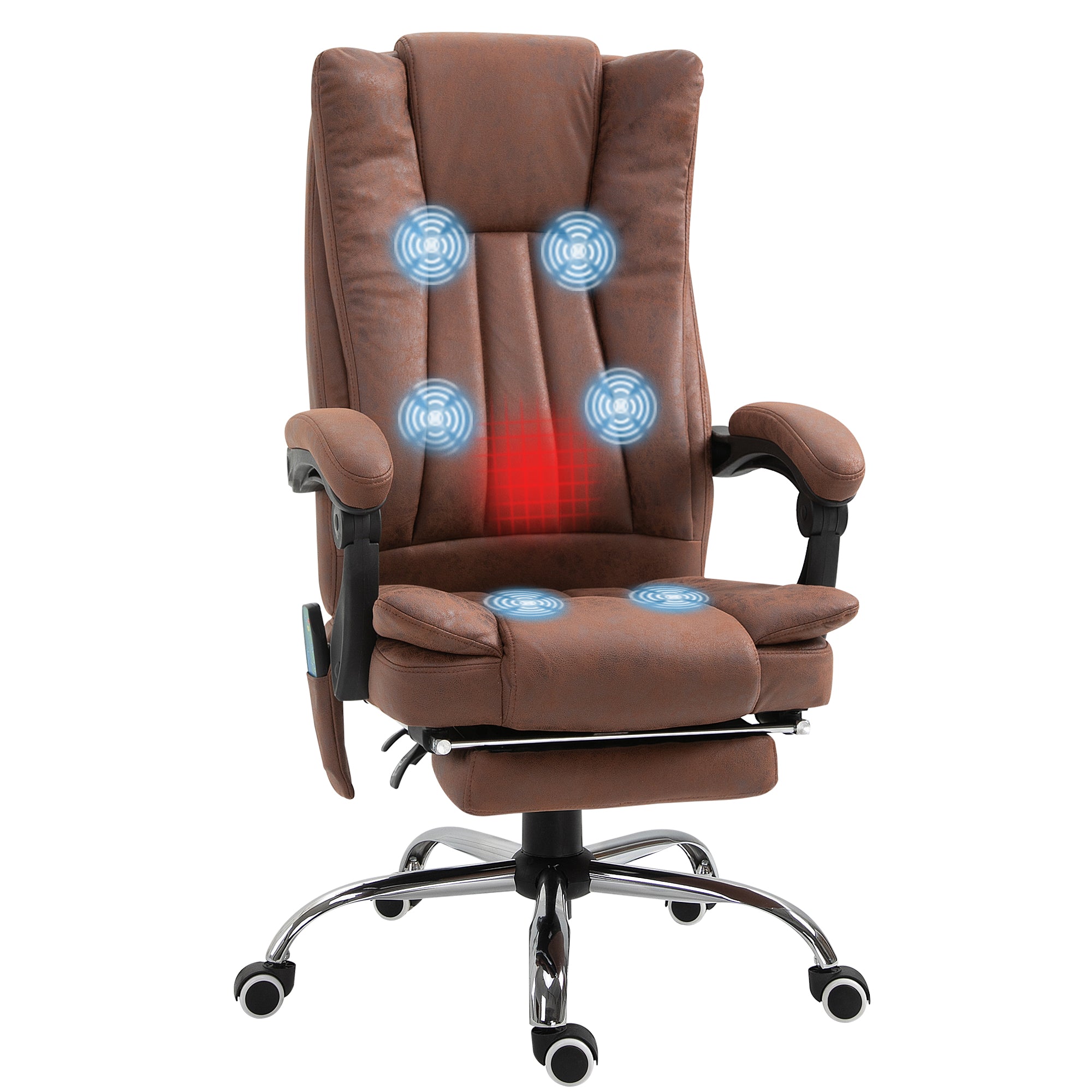 Vinsetto High Back Office Chair with Vibration Massage and Heat offers luxurious comfort for your workspace.