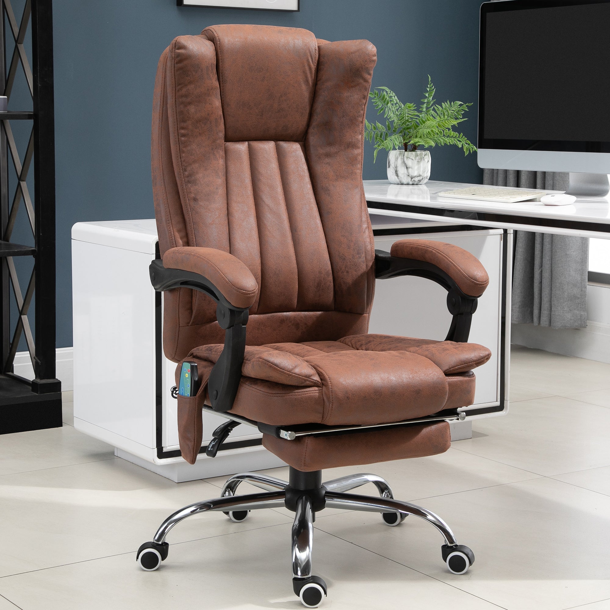 Vinsetto High Back Office Chair with Vibration Massage and Heat offers comfort with plush padding and stylish design.